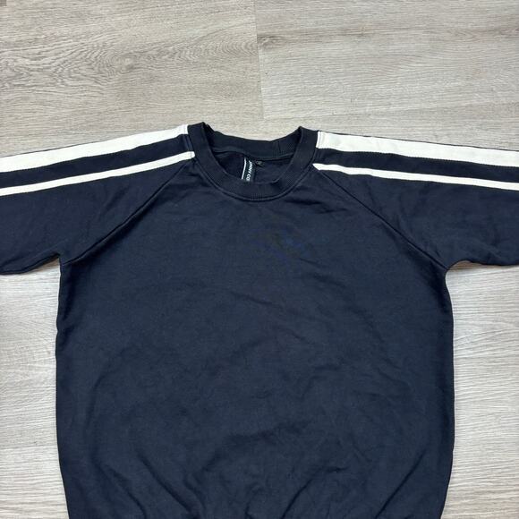 Johnny Cota Striped Raglan Crewneck Pullover Sweatshirt Women's Medium - Picture 2 of 11